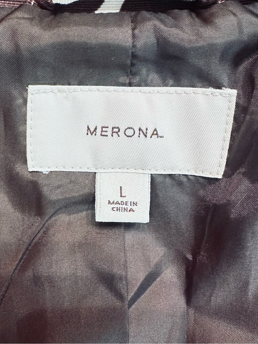 MERONA ~ Chocolate Brown Polka Dot Trench Coat w/Cream Background and Pockets - Picture 3 of 12
